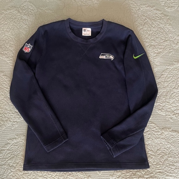 Nike x NFL Seahawks Long Sleeve Thermal in Navy Size Medium - Picture 1 of 9